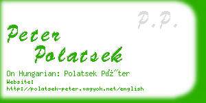 peter polatsek business card